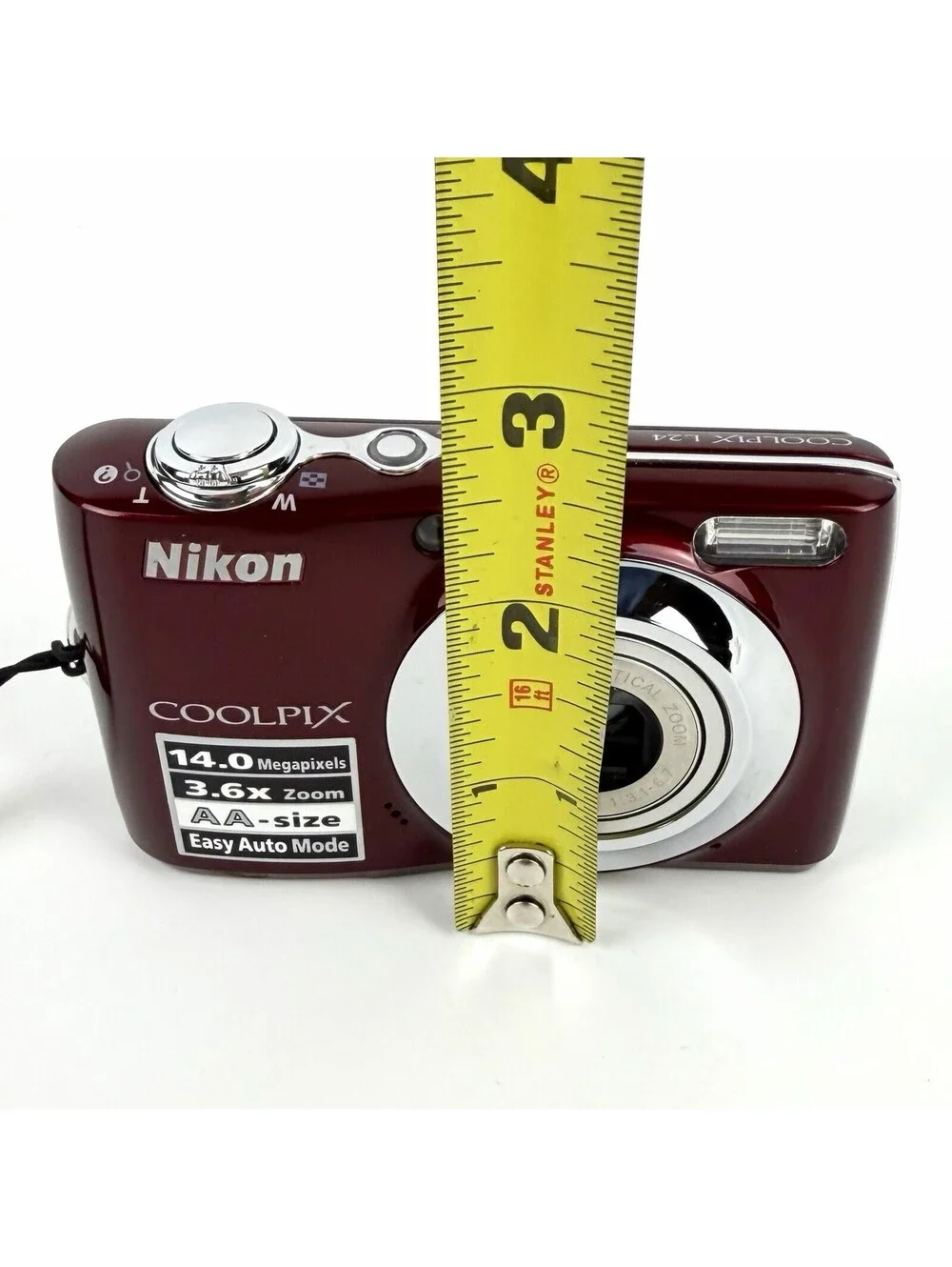 Nikon Coolpix L24 14.0MP Red Digital Camera Read Desc Parts/Repair